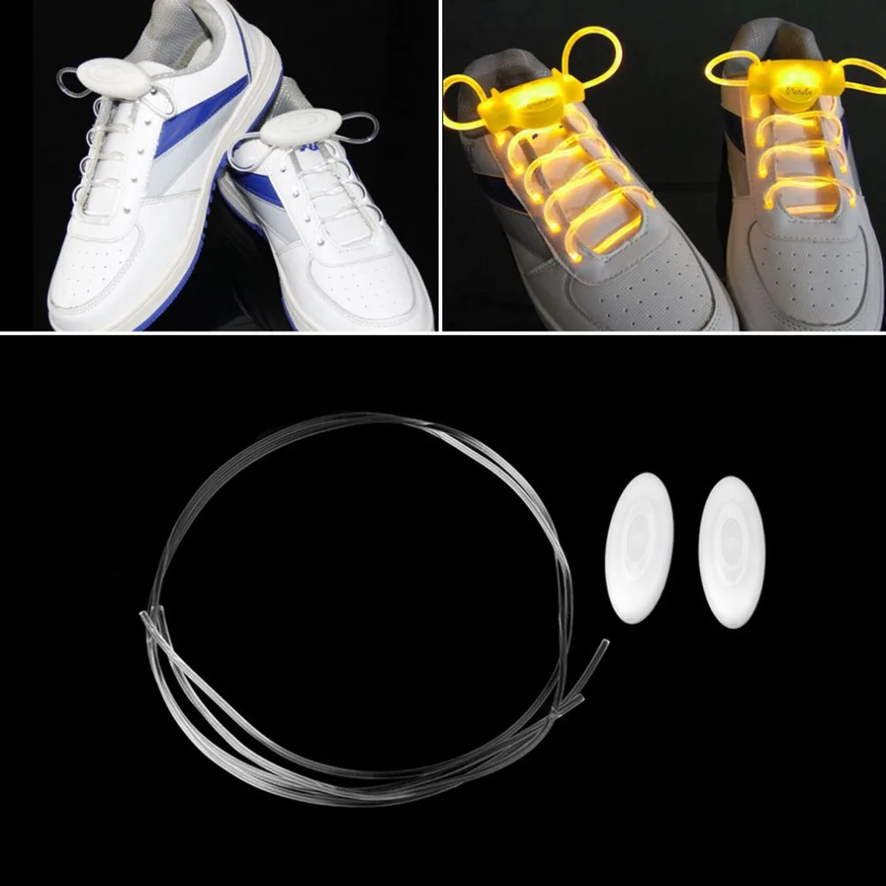 4 цвета светодиодный шнурки для спортивной обуви вспышка яркая светящаяся палка ремень шнурки дискотека, ночной клуб 2018 Лидер продаж