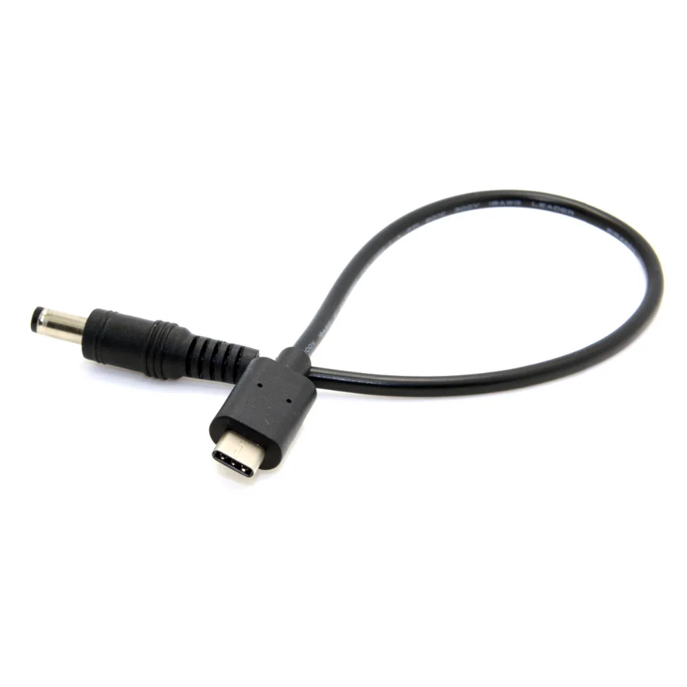 

USB 3.1 Type C USB-C to DC 5.5 2.5mm Power Plug Extension Charge Cable for Apple New Laptop 20cm