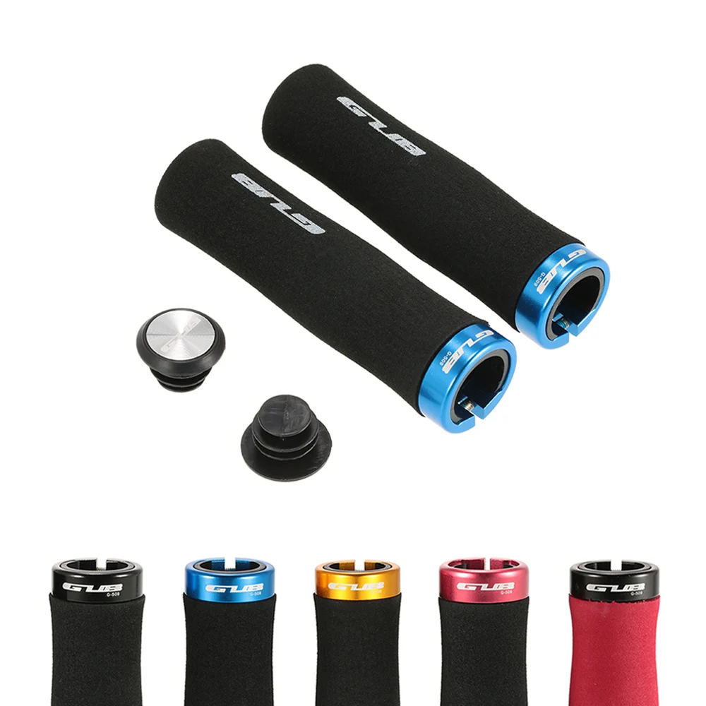 GUB-Alloy-Bicycle-Foam-Soft-Handlebar-Anti-Skid-Comfortable-Handlebars-Grips-Lock-on-Mountain-Bike-Handle