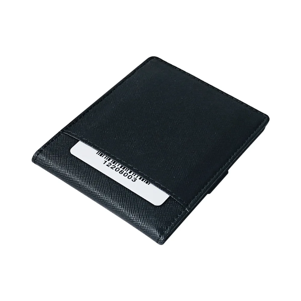 Slim Leather Women Money Clip Wallet Mini Men's Purse Bank Credit Card Case Man Small Cash Holder