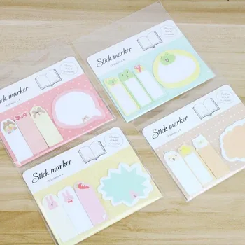 

Kawaii Memo Pad Cartoon Color Multi-Function Note Book Page Bookmark Sticker Message Sticker School Supplies Korea Stationery