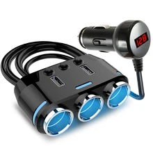 12 V-24 V Автомобильный Прикуриватель разъем светодиодный USB Зарядное устройство адаптер 3.1A 100 W обнаружения для телефона MP3 DVR аксессуары