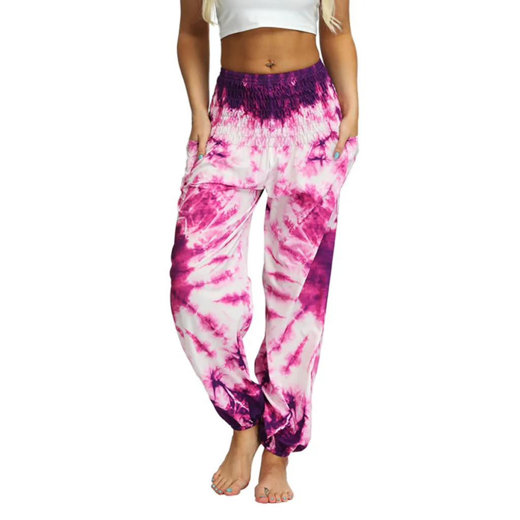 

New Design Men Women Casual Loose Hippy Yoga Trousers Baggy Boho Aladdin Pants Yoga Gym Exercise Comfortable Print Trousers N20
