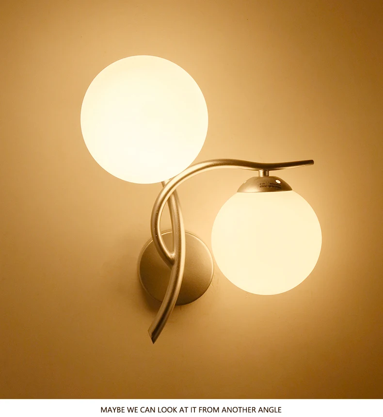 

Led wall lamp bedside lamp modern minimalist creative bedroom wall lamp living room hotel hotel wall double aisle lights