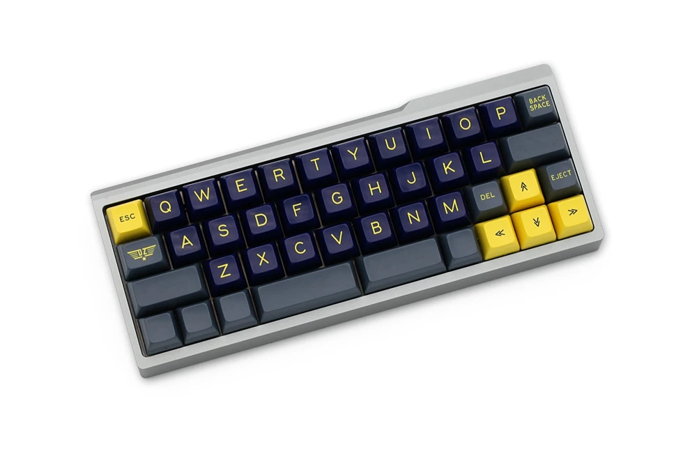  Anodized Aluminium case for bm43a bm43 40% pcb custom keyboard acclive angle black silver grey yell