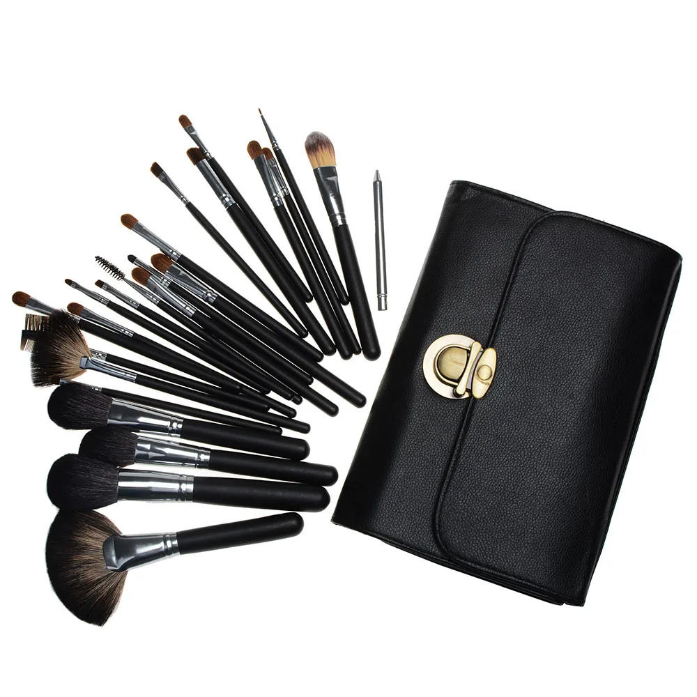 

24pcs Makeup Brushes Set Powder Foundation Eyes Smudge Brush Complete Kit Cosmetic Beauty Tools Goat Hair with Case