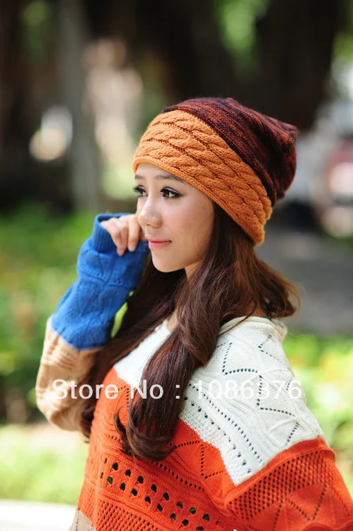 2015 new style rabbit fur knitted female font b hat b font autumn and winter thermal
