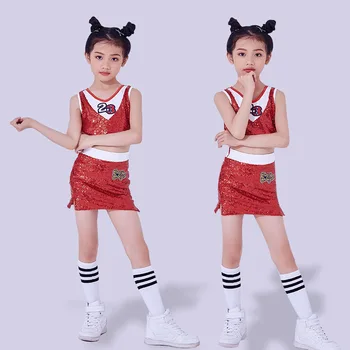 

New Pattern Paillette Trend Sleeveless Dance Sir Modern Dance Serve Sleeveless A Juvenile Show Group . . Jersey