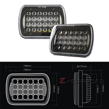 

For Jeep 1986 to 1992 MJ Comanche 5x7 LED Truck Headlight Square 6x7Inch LED Projector Headlamp Replacement Light