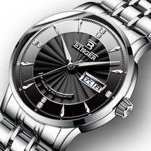 Suíça BINGER Homens Relógio 2018 marca de luxo Relógios Dos Homens Mecânicos Automáticos Safira Relógio de Pulso Masculino reloj hombre B1176G-3