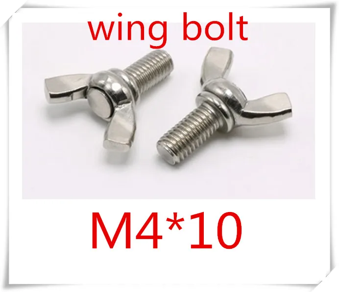 20 шт. нержавеющая сталь 304 M4 * 10 Болт для крыла бабочки A2 70|wing bolt|screw boltbutterfly bolts |