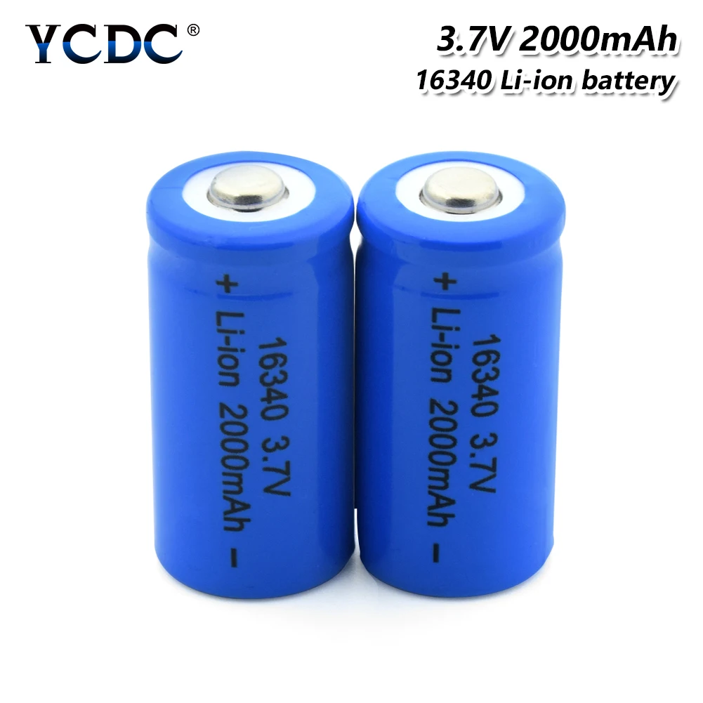 Литий ионный аккумулятор CR123A CR17345 K123A VL123A DL123A 5018LC 16340 в 2000 мАч|Перезаряжаемые
