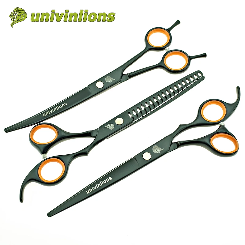 

7" univinlions animal curved pet shears cut dog grooming pet scissors for cat curved pet grooming hand clippers horse trimmer