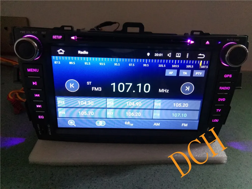 Best 8" 2 Din Octa Core 4GB RAM 32GB Android 8.0 7.1 6.0 Car DVD GPS For Toyota Corolla 2007 2008 2009 2010 2011 10