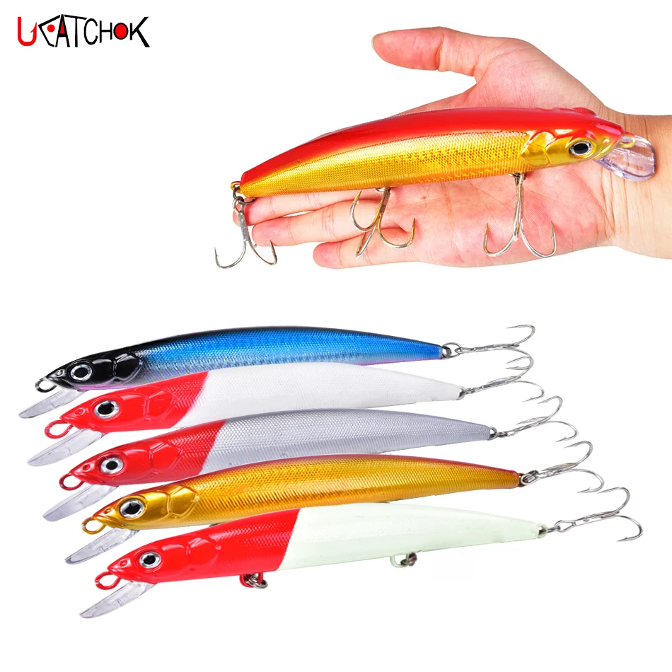 

1pcs/pack big minnow lure seawater boat/beach Crankbait Wobbler casting semi-dive floating swimming action big game bait