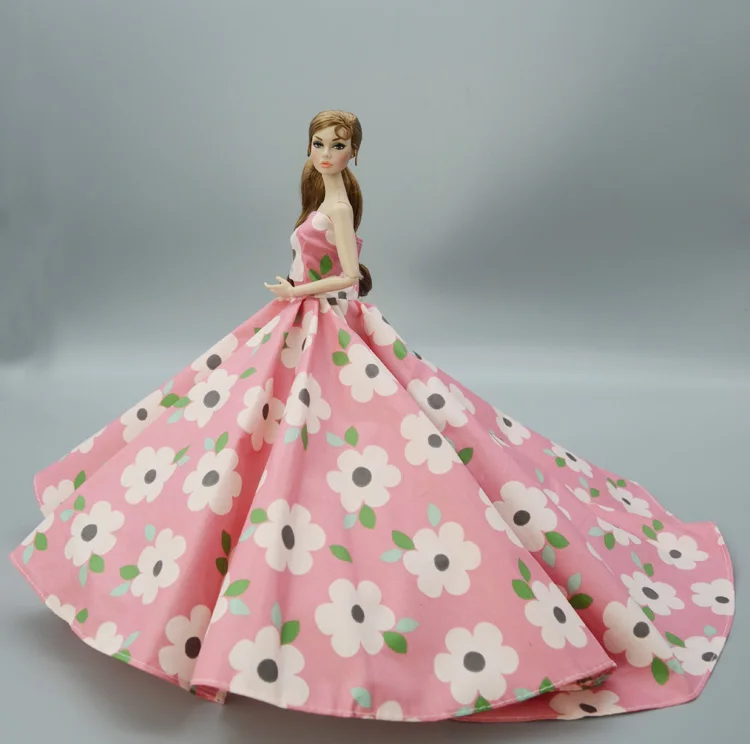

Pink & White Flower Dress Party Gown Outfit Clothing For 1/6 BJD Xinyi FR ST Barbie Doll gift barbie clothes