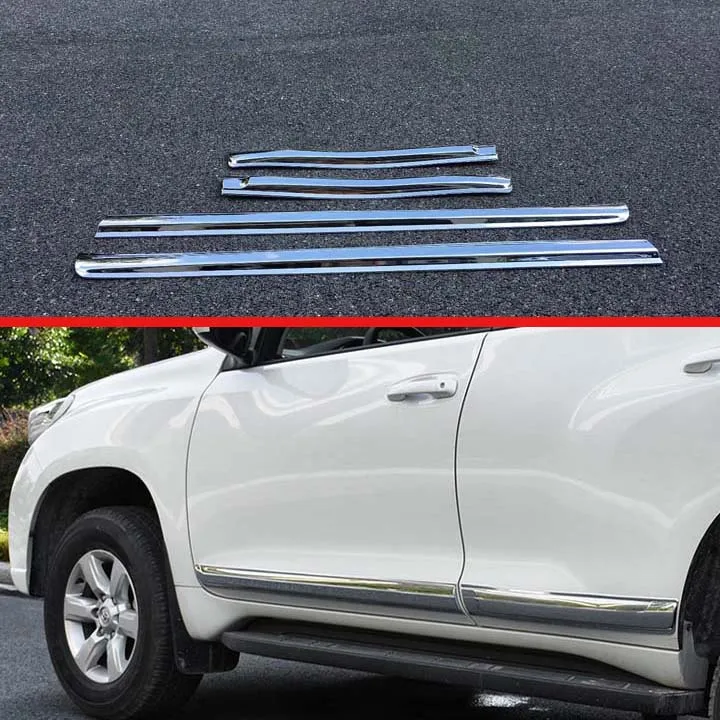 

For TOYOTA Land Cruiser Prado J150 2018 2019 Decorate Accessories ABS Chrome Side Door Line Garnish Body Trim