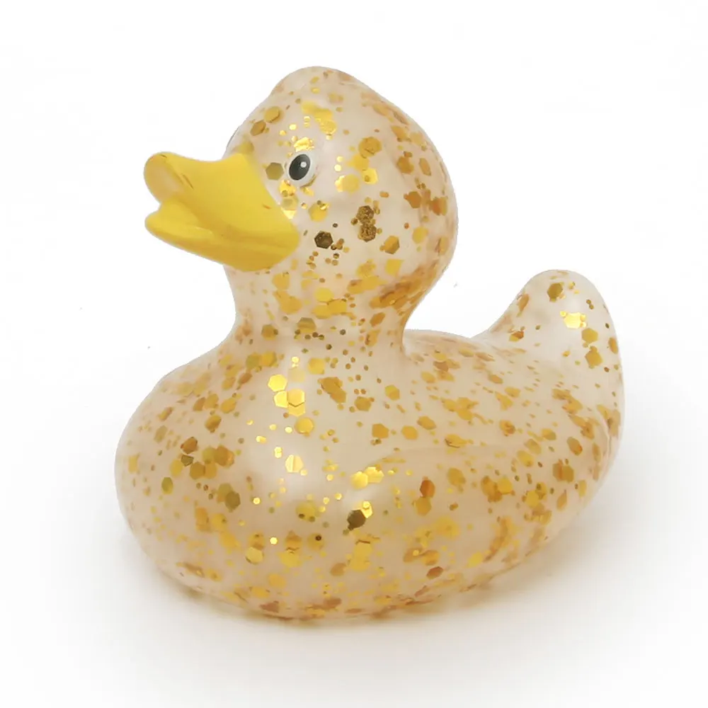 3 Pcs Rubber Duck transparent Swimming Water Toys ducks Colorful Soft Floating  Bathing Toy For Baby Bath Toys