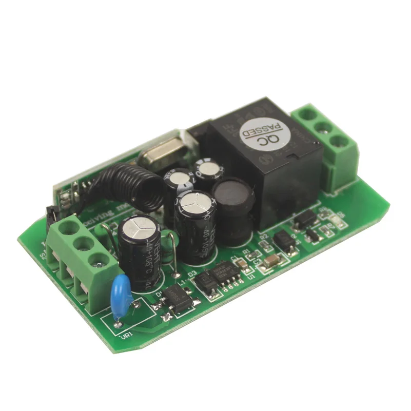 110V 220V 85-250V 2-Key Wall Panel Control Wireless Lights Switch Receiver Relay-6