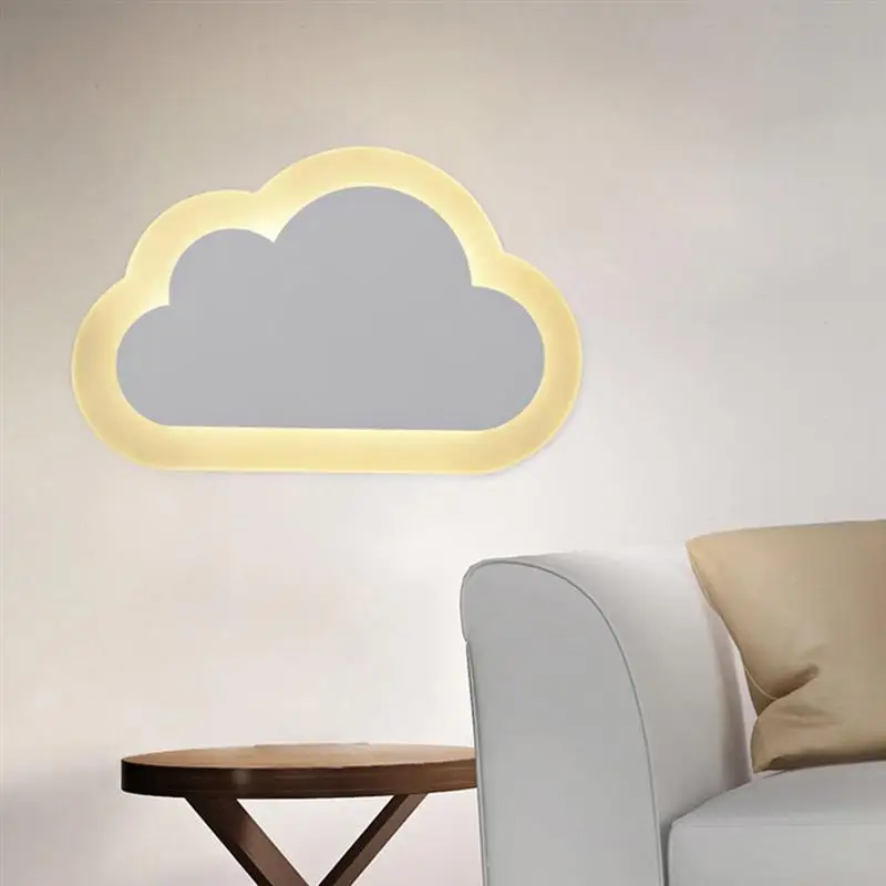 

8W Modern LED Wall Lights Clouds Wall Sconce Lamp For Bedroom Study Room Foyer Acrylic Home Decoration Warm White