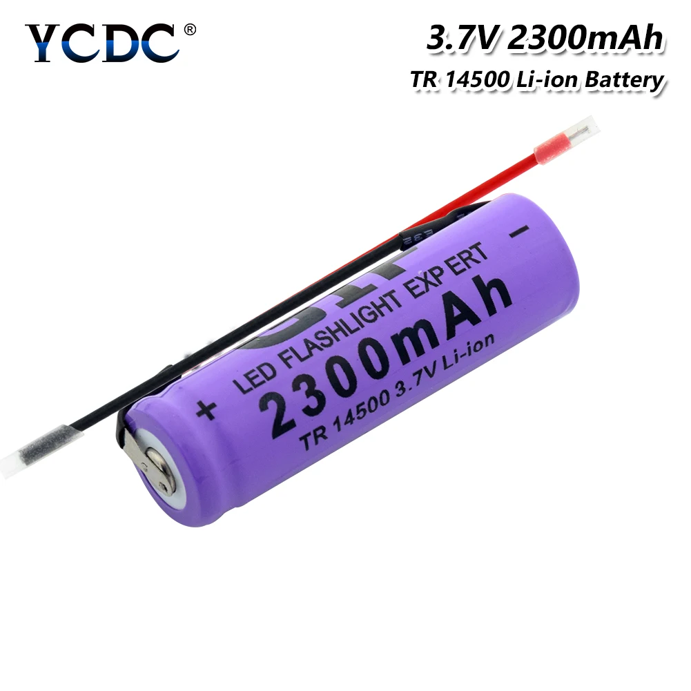 

1/2/4 Pcs 14500 Purple Button Top Li-ion Batteries Replacement For Torch Flashlight Interphone Laptop Instrument Aerial Model