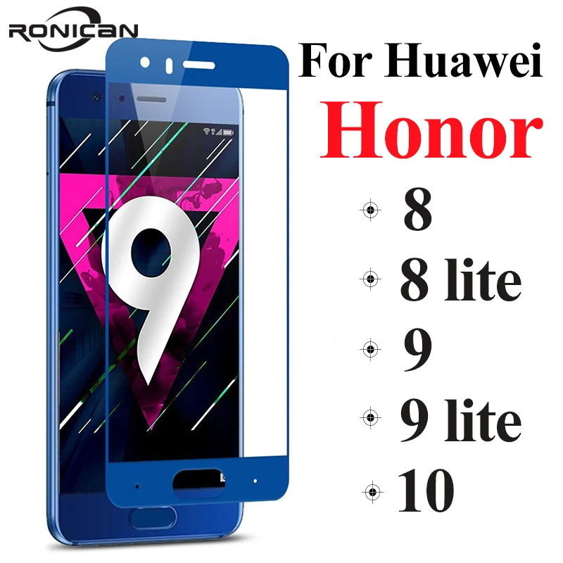Защитное стекло Honor высокопрочное полностью закрывает экран подходит для Huawei 9 Lite