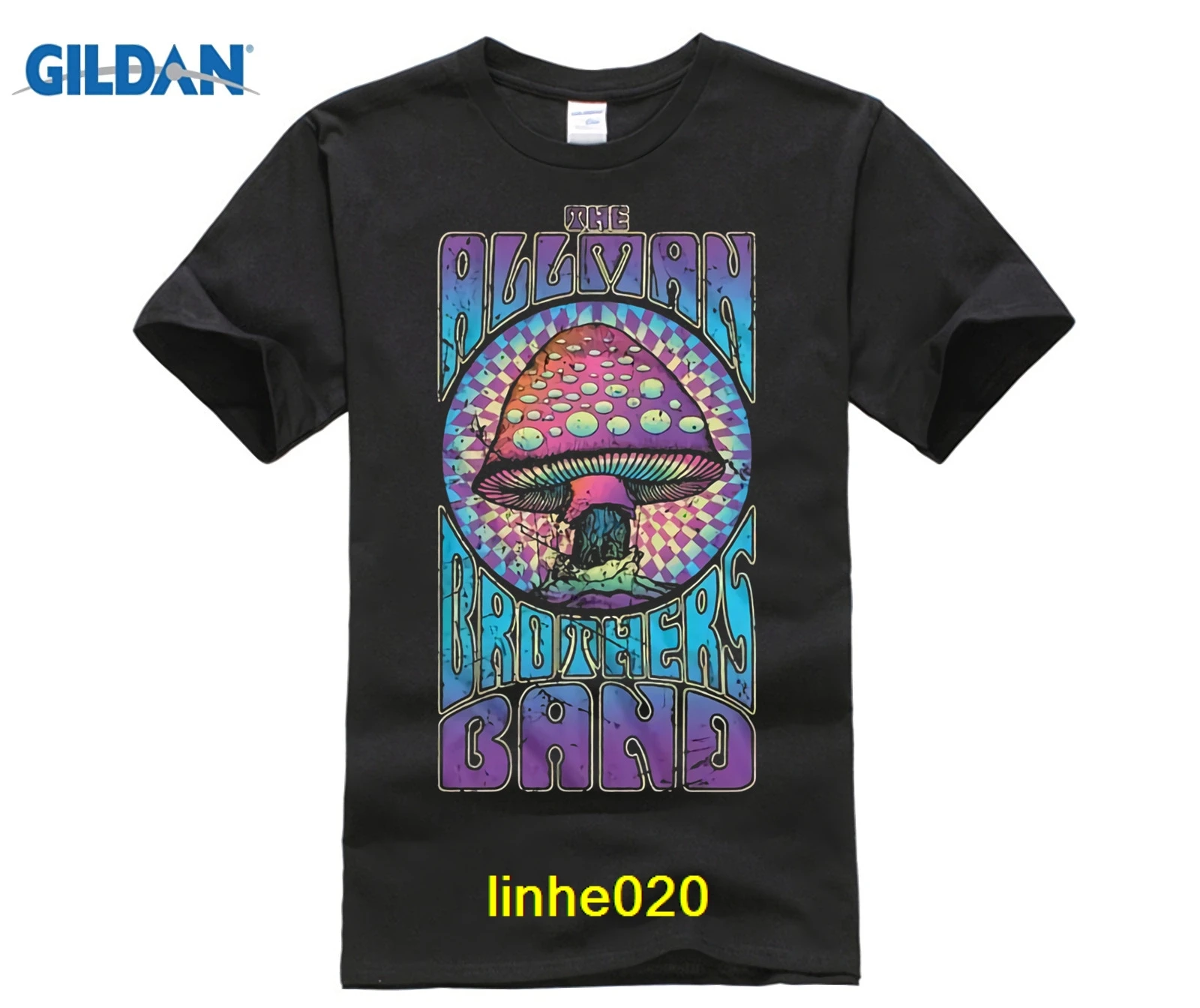 Возьмите ALLMAN Братья Группа Фиолетовый Shroom для мужчин футболка|Футболки| |