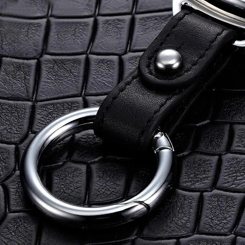 

LUNASBORE 1 PCS Car styling Leather Belt Keyring Keychain Key Chain For BMW M Sport Honda Mazda Audi Toyota Opel golf 6 7 8