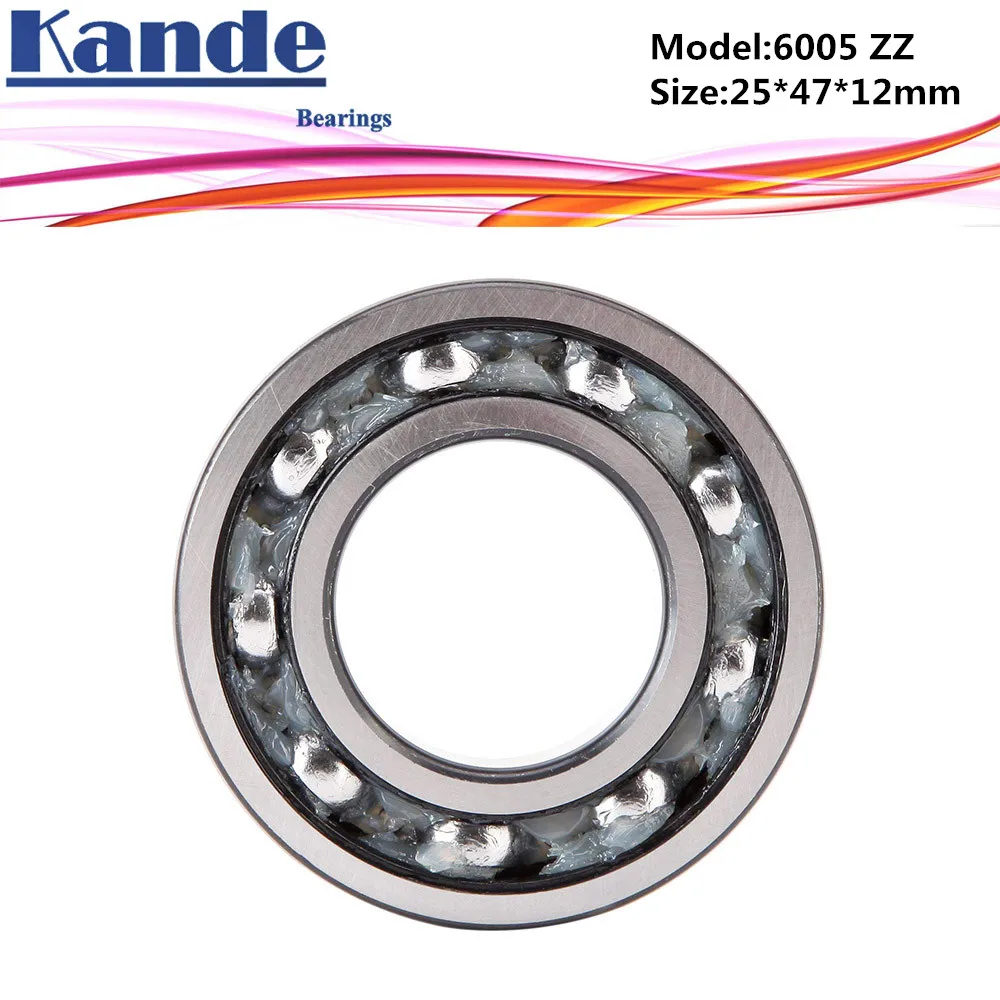 6005ZZ Bearing 2pcs ABEC-5 High quality 6005 ZZ Single Row Deep Groove ball bearing 6005-2Z 25x47x12 mm
