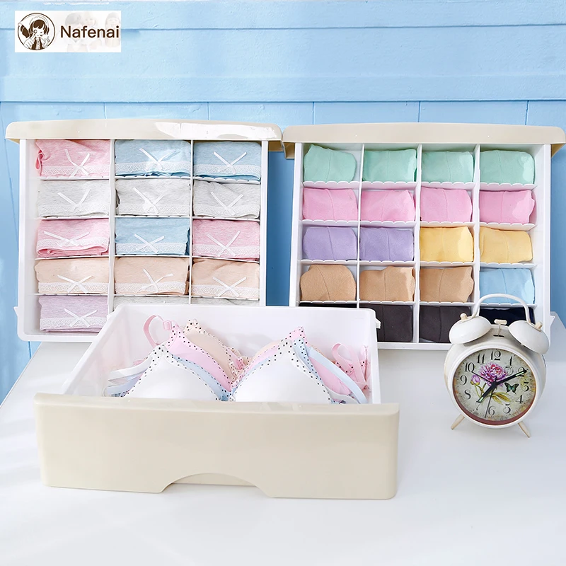

Underwear organizer Storage Box Plastic clothes Storage box organizer for cosmetics Scarf Socks Organiser Groceries Storage Box