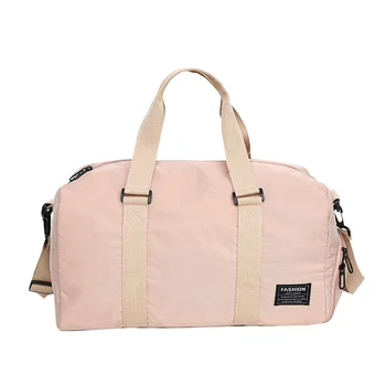 

Unisex Canvas Travel Bag Pink Handbags Simple Fashion Women Large Capacity Flight Shoulder Bag High Quality Messenger Bags