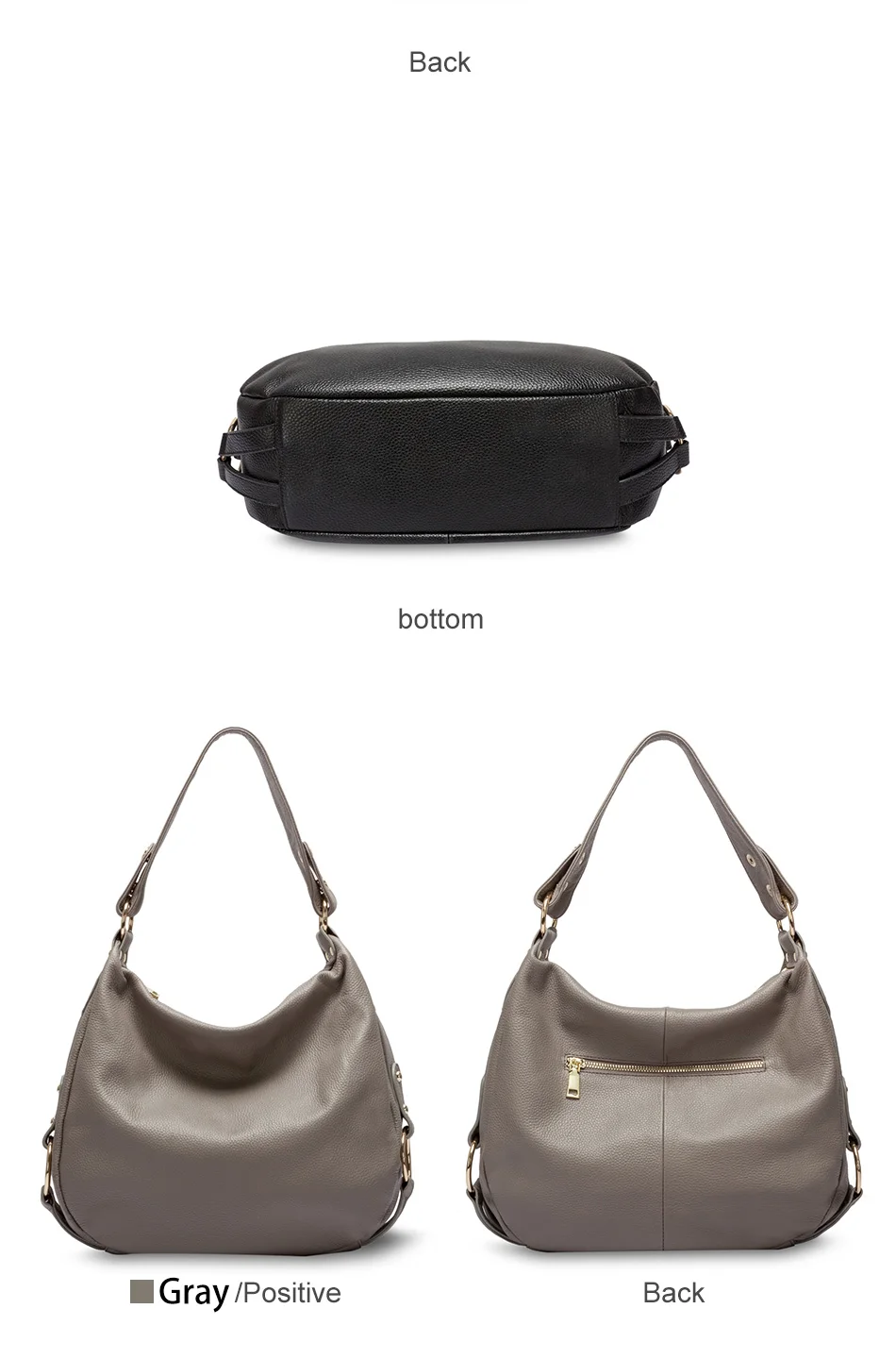 Luxury Genuine Leather Hobo Crossbody Messenger Bag Vibe Handbags