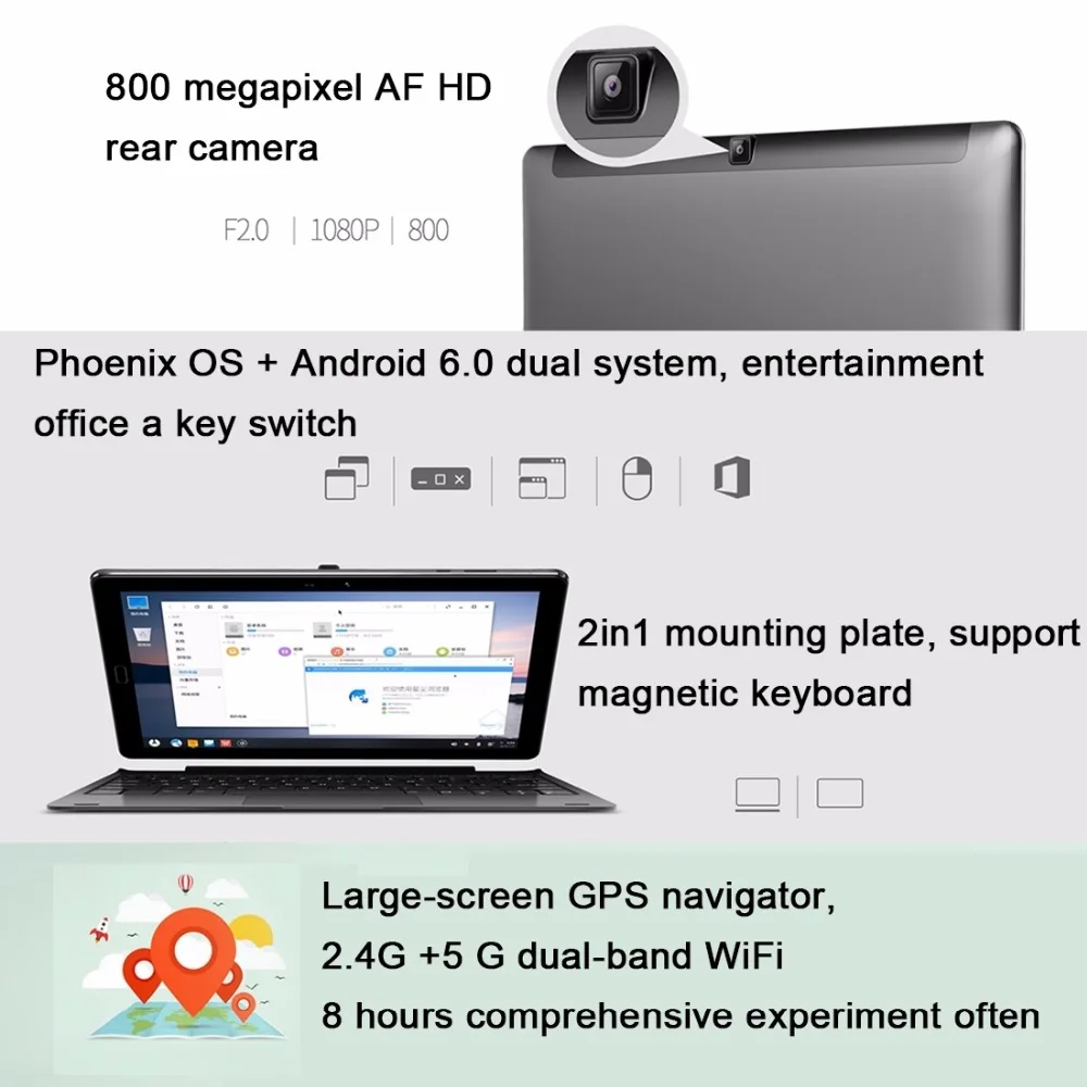 Onda V10 Pro MTK8173 четырехъядерный 10,1 дюймов 2560x1600 4 Гб+ 32 ГБ/64 Гб Феникс ОС Android 6,0 Двойная ОС планшетный ПК 8.0MP BT HDMI