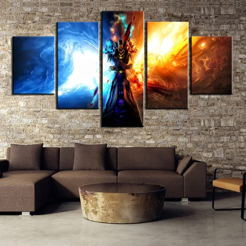 

Modular 5 Piece HD Print Large World of Warcraft Painting Canvas Wall Art Picture Home Decoration Living Room Canvas Painting