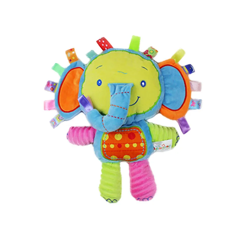 Игрушка для новорожденных плюшевая погремушка детские куклы-компаньоны Развивающие игрушки для детская кроватка мобильные детские игрушки животные слон лев цыпленок - Цвет: Elephant