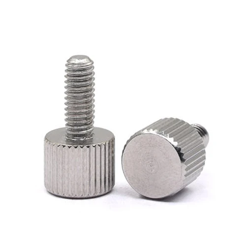 5Pcs M3 Stainless Steel bolt Single knurled head hand screw round thumb