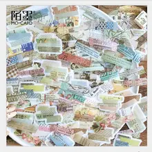 60 unids/bolsa nostálgica Vintage billete viejo periódico tickets sellos de viaje pegatina decorativa DIY planificador Scrapbooking index Sticker