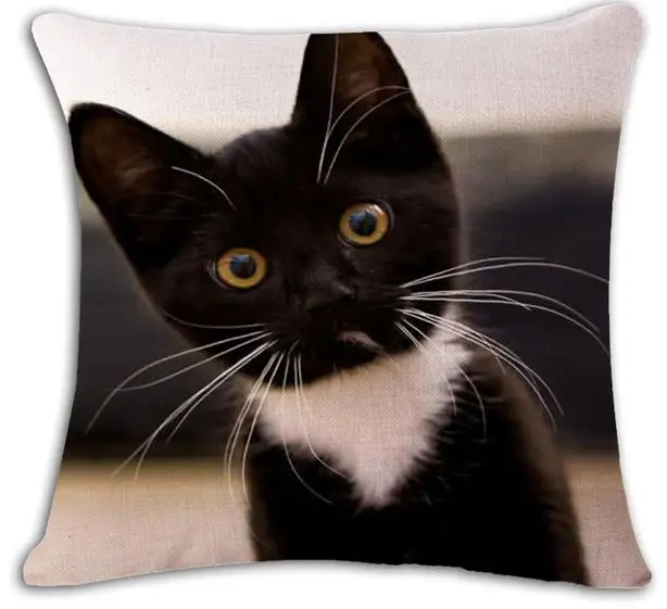 Современный домашний декор, черная подушка для кошки, милый мультяшный питомец, кошка, животное, плюшевая мягкая подушка, диван, прикроватная спинка для украшения спальни - Цвет: 8
