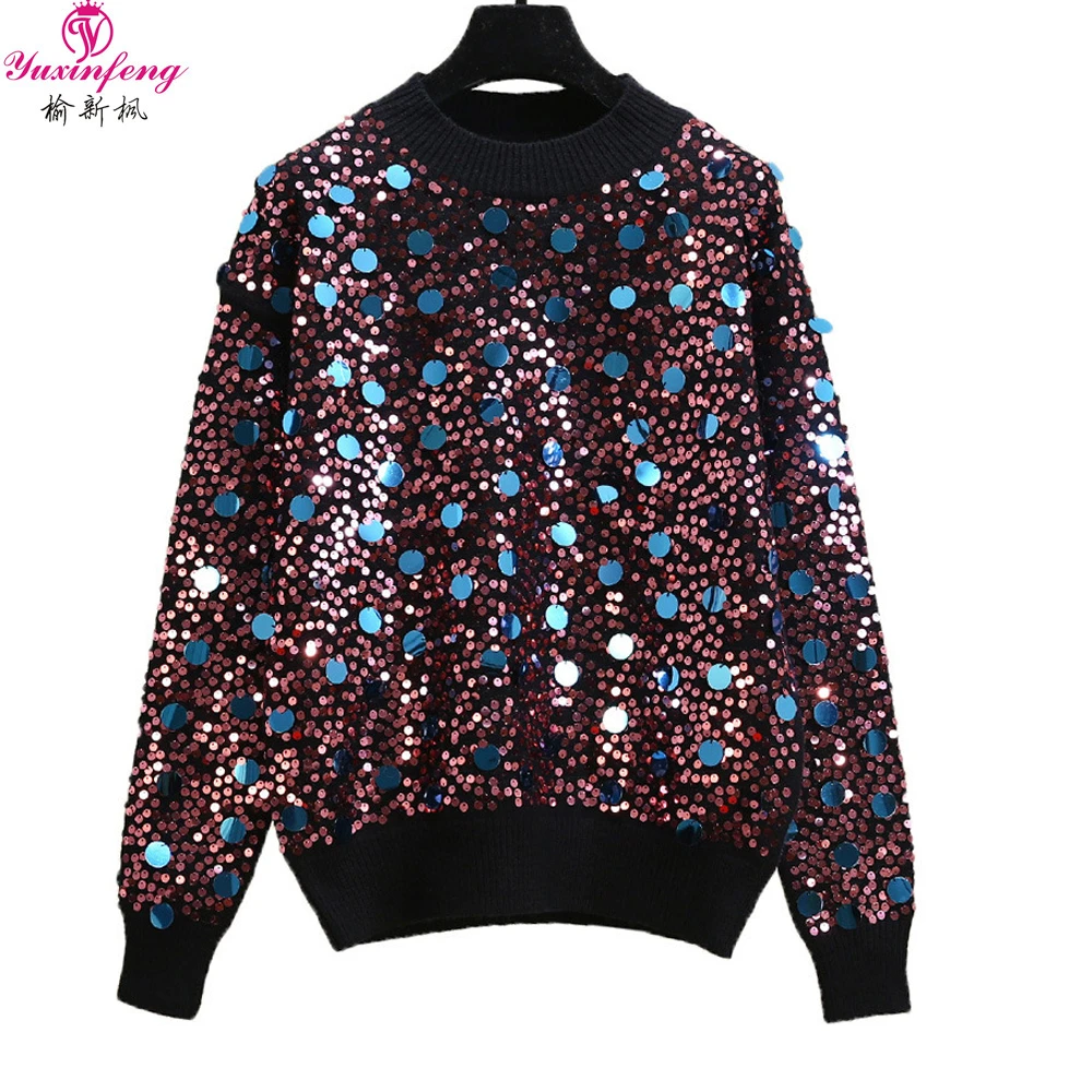 sequin sweater women's