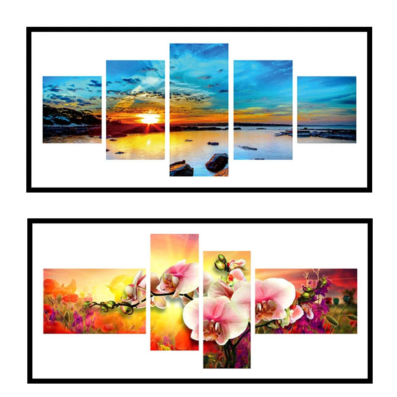 

5D DIY diamond embroidery landscape handmade diamond painting village needlework mosaic cross stitch home decoration