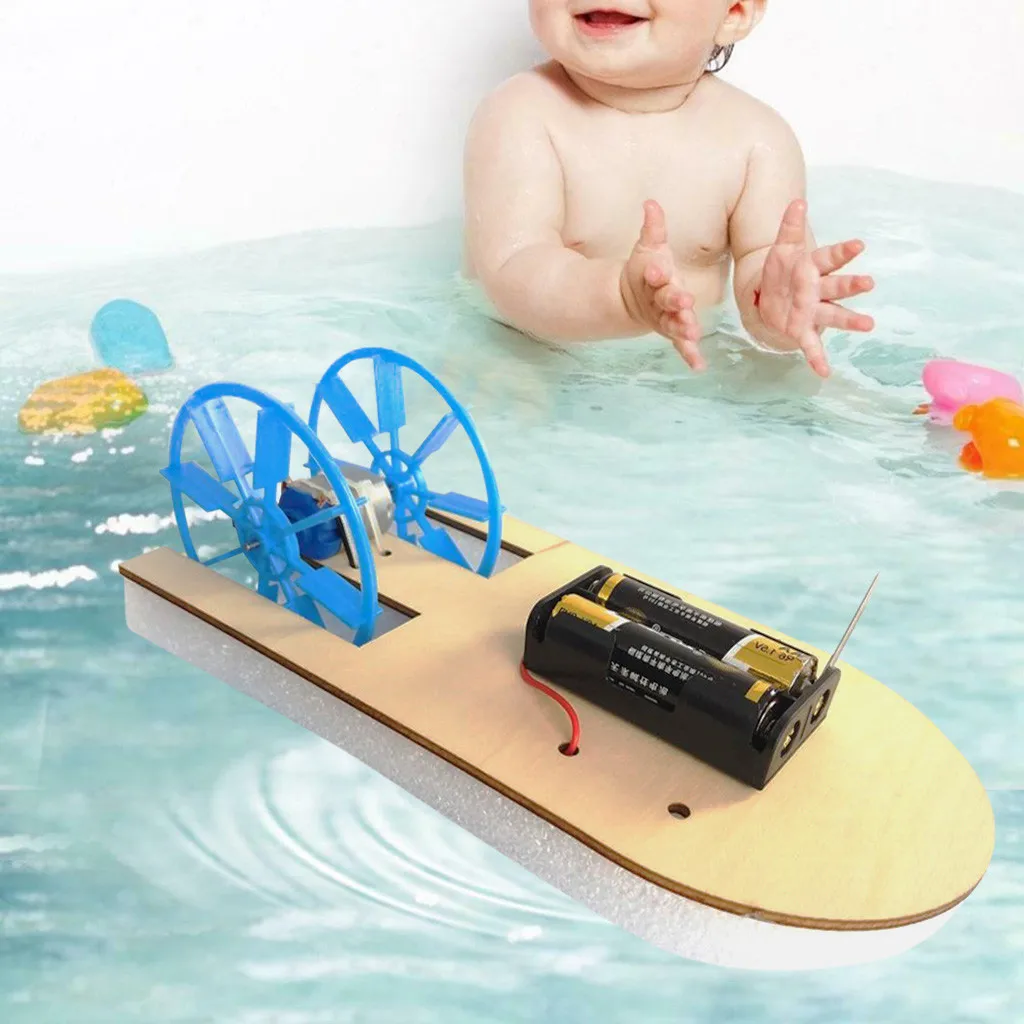

DIY Electronic Assembly Boat Model Toy Scientific Experiment Toy For Kids Gifts Educational Electric Boat Small Production D9#