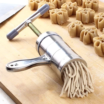 

vanzlife Stainless steel manual pasta machine Small hand pressing machine squeezed dough Creative kitchen manual pressing