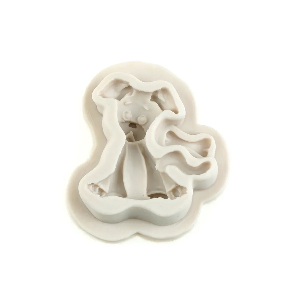 Grey/Pink Dog Silicone Mold Fondant Sugarcraft Cane Mold Chocolate Cake Decorating Tools