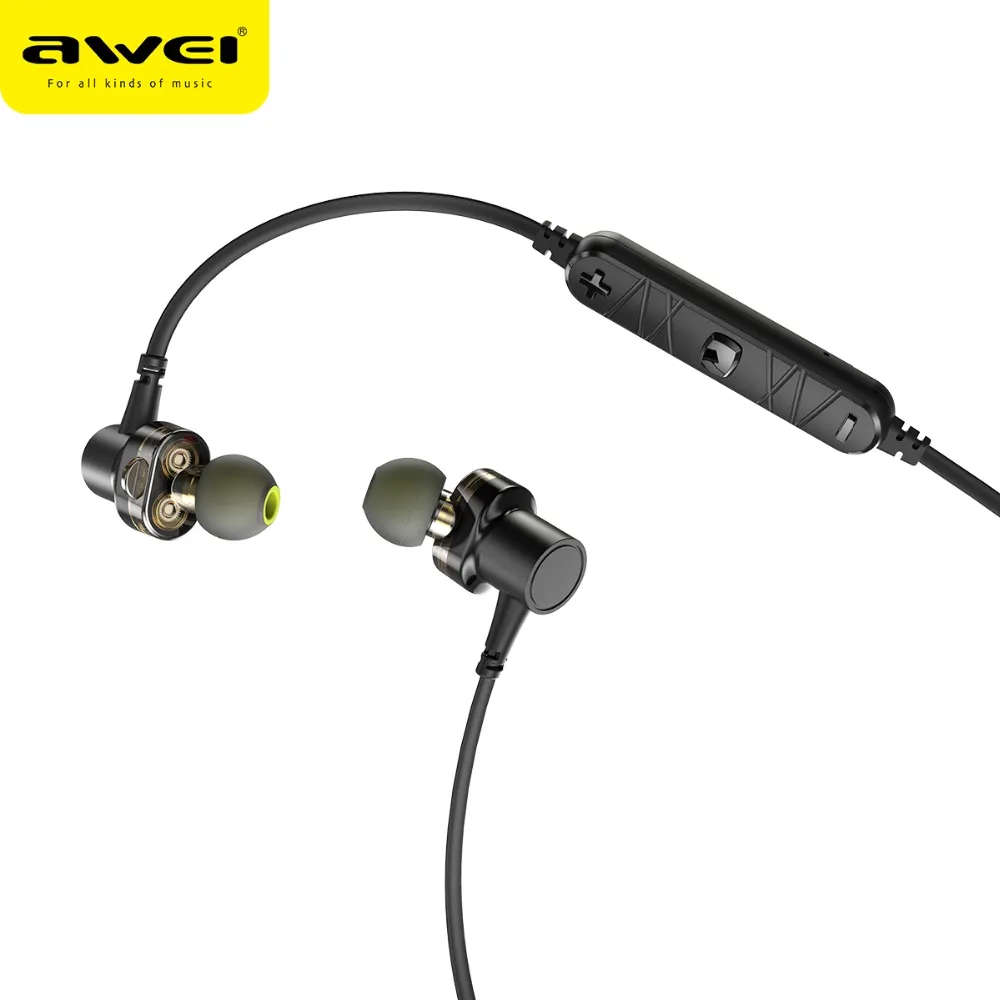 Магнитные Bluetooth Наушники AWEI X660BL спортивные беспроводные наушники