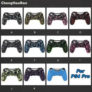 

ChengHaoRan For PS4 Slim Skull Silicone Gel Rubber Soft Sleeve Skin Grip Cover Case For PS4 Pro Gamepad Protect Camouflage Camo