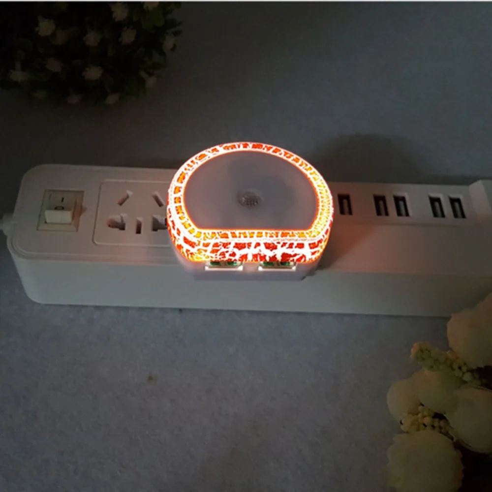 E-SMARTER Dual USB Порты и разъёмы светодиодный ночник Выход 5 В 1A свет Совместимость с смартфонов Сенсор Управление номер дома свет плагин