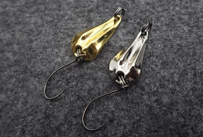 spoon fishing lures set metal fishing bait 2.2g spinnerbait Treble Hook hard lures drop ship