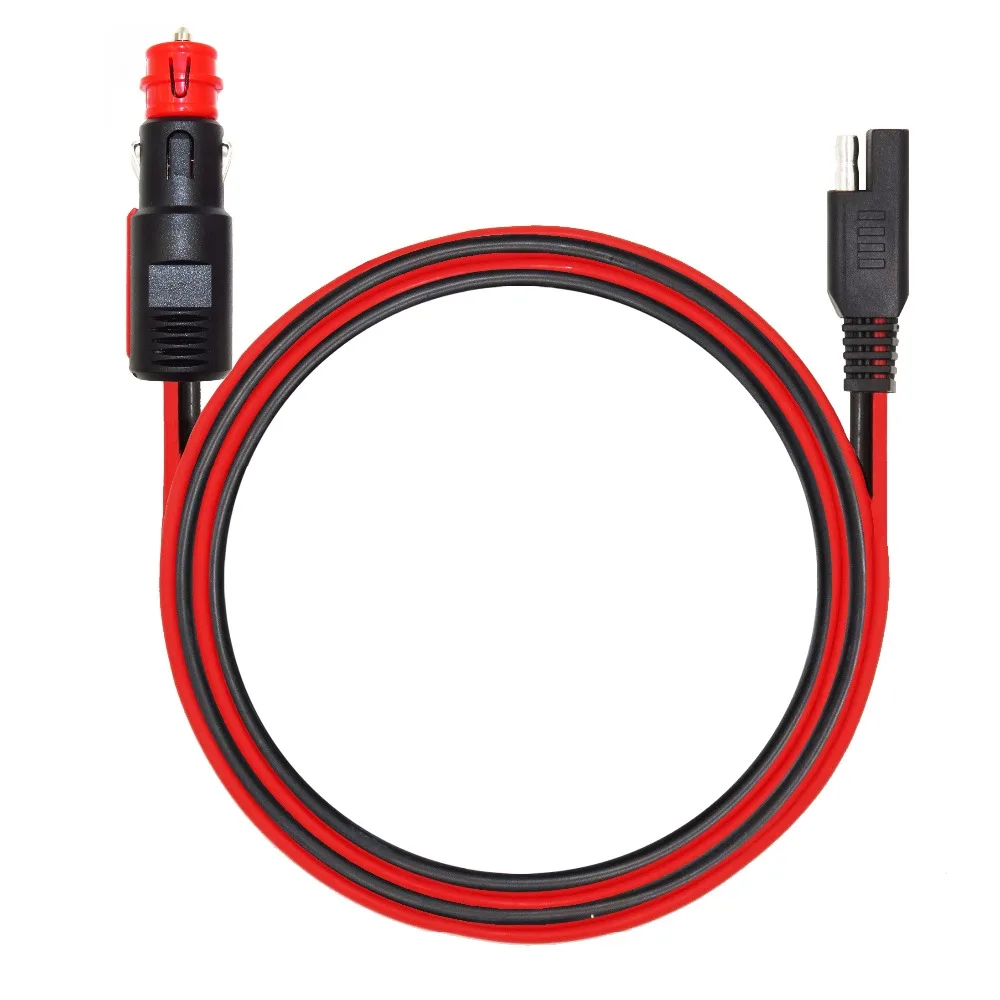 

MOTOPOWER 1.5meters Merit Dual Size Cigarette Lighter Plug to SAE Adapter Quick Disconnect Extension Cable