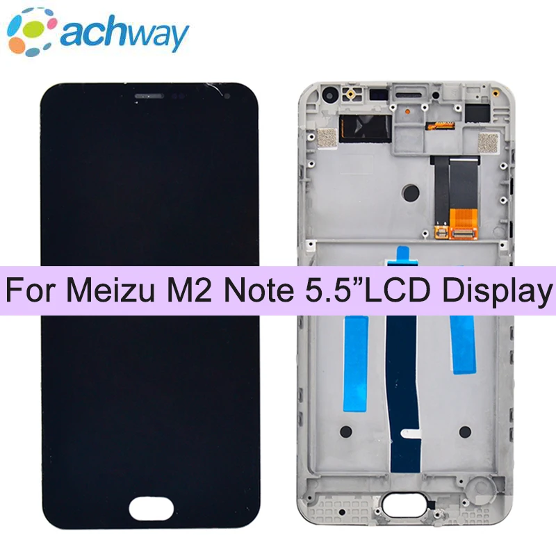 

Black 5.5" Meizu M2 Note LCD Display Touch Digitizer Screen Assembly With Frame Meizu M2 NOTE LCD Screen Replacement
