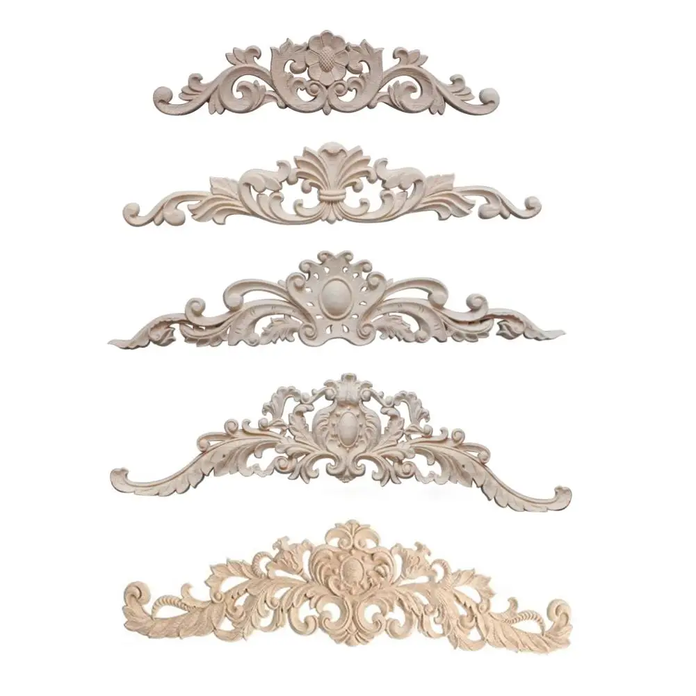 

Solid Color Wooden Carving Board for Home Walls Doors Furniture Decoration Accessories
